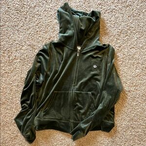 Juicy Couture Olive Velour Hoodie